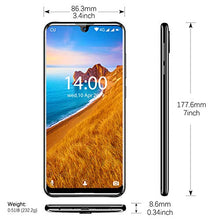 Load image into Gallery viewer, OUKITEL K9 Unlocked Cell Phones 7.12" FHD+ Water Drop Screen 4GB RAM+64GB ROM,16MP+8MP Dual Camera, 6000mAh Battery 4G Android 9.0 Unlocked Smartphones, Dual SIM Smartphone Support OTG(Black)