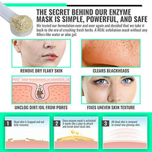 Load image into Gallery viewer, Exfoliating Enzyme Face Mask for Acne and Sensitive Skin - Moisturizing Facial Exfoliant Treatment for Dull Dry Skin, Dark Spots, Blackheads, Acne