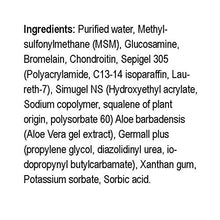 Load image into Gallery viewer, Natural Radiance MSM Gel Plus Glucosamine Bromelain and Chondroitin 4 oz. Jar (Odorless & Unscented)