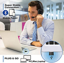 Load image into Gallery viewer, WUGEUSCH Wireless Headset With Microphone - Noise Canceling Headphones with Mic - On-Ear Earphones with USB Dongle for Office Work, Video Calling, Call Center - 32H Talk Time, Clear Audio Transmission
