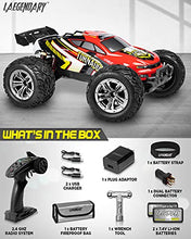 Load image into Gallery viewer, 1:12 Scale Large RC Cars 48+ kmh Speed - Boys Remote Control Car 4x4 Off Road Monster Truck Electric - All Terrain Waterproof Toys Trucks for Kids and Adults - 2 Batteries + Connector for 30+ Min Play