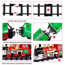 Load image into Gallery viewer, iBaseToy Christmas Train Set with Controllable Sound & Light, Battery Powered Train for Christmas Tree, kids Train Toy Set with 52"Railway Track & 4 Cars, Gift for 3 4 5 6 Year Old Boys Girls Toddlers