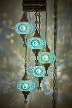Load image into Gallery viewer, (Choose from 12 Designs) Turkish Moroccan Mosaic Glass Chandelier Lights Hanging Ceiling Lamps (XLarge-2)