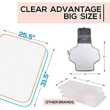 Load image into Gallery viewer, Portable Changing Pad Large Size 25.5”x31.5” Pack of 2 - Vinyl Waterproof Reusable Baby Changing Mats for Girls Boys - Reinforced Seams & Free Storage Bag - Change Diaper Mat - Extended Warranty 2 y