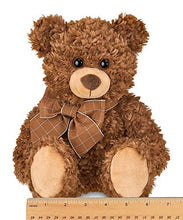 Load image into Gallery viewer, Bearington Lil' Reggie Brown Plush Stuffed Animal Teddy Bear, 12 inches