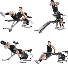 Load image into Gallery viewer, Merax Utility Weight Bench with Leg Extension for Full Body Workout, 550LBS Weightlifting and Strength Training Workout Bench with Adjustable Flat Incline Decline 6+3 Positions for Home Gym