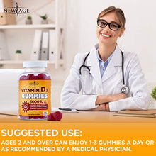 Load image into Gallery viewer, Vitamin D3 5000 IU 125mcg Gummies by New Age - 2 Pack - Support Immune Health - Non-GMO, Gluten-Free, Dairy-Free, No Gelatin - 120 Count