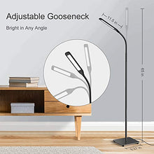Load image into Gallery viewer, Miroco LED Floor Lamp with 4 Brightness Levels & 4 Colors Temperatures, Adjustable LED Floor Light, Dimmable Adjustable Reading Standing Lamp for Sewing Painting Piano Puzzle Craft Bedroom Office