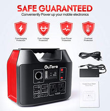 Load image into Gallery viewer, Portable Power Station 298Wh, Portable Solar Generators Backup Camping Lithium Battery Pack, 110V/300W Outdoors Solar Generator for Laptops Cellphones Drones and More Electronics (No Solar Panel)