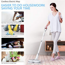 Load image into Gallery viewer, MARK LIVE Electric Spray Cordless Spin Mop Floor Cleaner Polisher Scrubber with Sprayer,LED,Adjustable Handle and Replaceable Microfiber & Reusable Mopping and Waxing Cloth