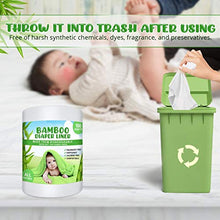 Load image into Gallery viewer, Shop Channels Bamboo Disposable Cloth Diaper Liners(4 Rolls) Fragrance Free & Chlorine Free, Compostable, Dye Free Flushable Biodegradable Gentle and Soft 100 Sheets Each Roll(Pack of 4)