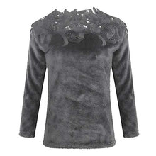 Load image into Gallery viewer, Women Fluffy Sweater Pullover Blouse Long Sleeve Hollow Out Autumn Winter Fashion Casual Tops Shirts Daorokanduhp