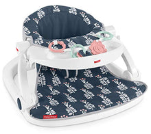 Load image into Gallery viewer, Fisher-Price Sit-Me-Up Floor Seat with Tray - Navy Garden, Infant Chair