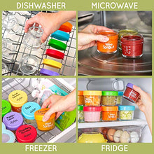 Load image into Gallery viewer, WeeSprout Glass Baby Food Storage Jars - 12 Set, 4 oz Baby Food Jars with Lids, Freezer Storage, Reusable Small Glass Baby Food Containers, Microwave & Dishwasher Friendly, for Infants & Babies