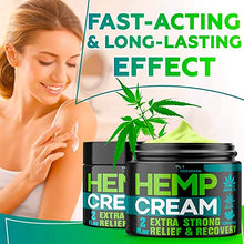 Load image into Gallery viewer, (2 Pack) Hemp Cream for Joint, Back, Knees, Neck, Elbows - Made in The USA - High Strength Hemp Oil Extract with Msm, Arnica, Turmeric, 4 oz Total