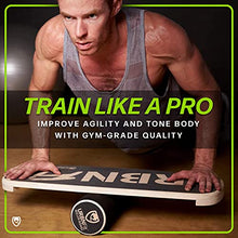 Load image into Gallery viewer, URBNFit Wooden Balance Board Trainer - Wobble Board for Skateboard, Hockey, Snowboard & Surf Training - Balancing Board w/ Workout Guide to Exercise and Build Core Stability