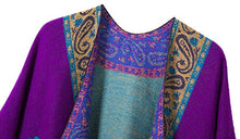 Load image into Gallery viewer, Women's Fashionable Retro Style Vintage Pattern Tassel Poncho Shawl Cape (Series1-pink)