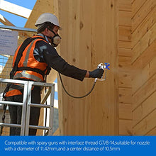 Load image into Gallery viewer, 3 Pieces Spray Tips Airless Paint Spray Gun Sprayer Tip Guard Nozzle Seat Replacement for Airless Spray Paint Tip Nozzle Blue Airless Spray Paint Nozzle and Guard for Sprayer