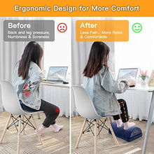 Load image into Gallery viewer, Foot Rest for Under Desk at Work, Ergonomic Memory Foam Foot Stool Cushion for Home Office, Gaming, Computer - Adjustable 2 Heights Under Desk Footrest with Breathable Washable Cover by AMERIERGO