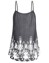 Load image into Gallery viewer, Cestyle Black Camisole Women, Women's Casual Spaghetti Strap Pleated Flowy Solid Basic Comfy A Line Loose Fitting Floral Print Beach Strappy Cami Top Small