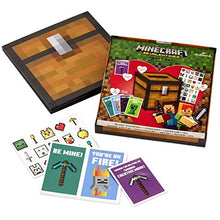 Load image into Gallery viewer, Hallmark Valentines Day Cards for Kids and Mailbox for Classroom Exchange, Minecraft (1 Box, 32 Valentine Cards, 35 Stickers, 1 Teacher Card), 5VBX2957