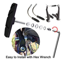 Load image into Gallery viewer, BASEEING Bike Brake Pads Brake Kit Brake Shoes Pads Cable Guide Protector 8 in One 70mm Bicycle V-Brake Pad Set Work with All Shimano Sram MTB V-Brake System 2pairs(4pcs) (Black)