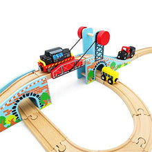 Load image into Gallery viewer, Z MAYABBO Wooden Train Tracks Accessories Wood Train Lifting Bridge for Railroad Tracks fits for All Railway Tracks