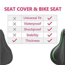Load image into Gallery viewer, BLUEWIND Bike Seat, Most Comfortable Bicycle Seat Memory Foam Waterproof Bicycle Saddle - Dual Shock Absorbing with Mounting Wrench - Best Stock Bicycle Seat Replacement for Mountain Bikes, Road Bikes