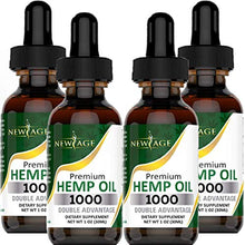 Load image into Gallery viewer, Hemp Oil - 4 Pack - 1000mg of Hemp - Grown & Made in USA - Natural Hemp Drops - by NewAge