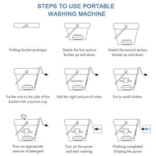 Load image into Gallery viewer, Portable Mini Turbo Washing Machine - Multifunctional Ultrasonic Turbine Travel Foldable Washer, Compact Laundry Machines with Tub Bucket, USB Powered Energy Saving for Dorms Apartments Camping Trip