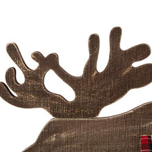 Load image into Gallery viewer, Glitzhome Handcrafted Wooden Reindeer Countdown to Christmas Advent Calendar with Drawer 24 Days