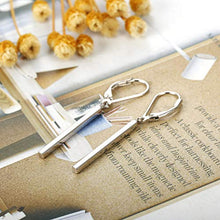 Load image into Gallery viewer, Milacolato 925 Sterling Silver Vertical Bar Dangle Earrings for Women Leverback Drop Earrings Elegant