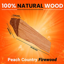 Load image into Gallery viewer, Seasoned Firewood by Home and Country USA. Hardwood, Kiln Dried firewood for Outdoor fire pits, Wood Burning stoves, and Campfires. Comes in 25LB Bundles