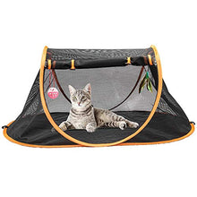 Load image into Gallery viewer, porayhut Mispace Portable Indoor/Outdoor Pet Cage/Pet Tent-Pop Up Cat Crate,Foldable Kennel,Comfy Puppy House-Washable Fabric Cover, with Portable Carry Bag & Two Stakes