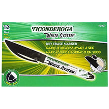 Load image into Gallery viewer, Ticonderoga White System Dry Erase Marker, Low Odor, Fine Tip, Black, 12-Pack (93007)