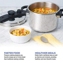 Load image into Gallery viewer, Zavor EZLock 7.4 Quart Stove-top Pressure Cooker with Dual Pressure Settings, Universal Locking Mechanism, Recipe Book and Steamer Basket - Polished Stainless Steel (ZCWEZ03)
