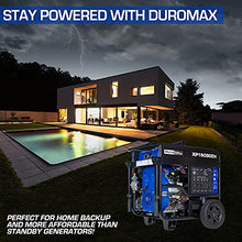 Load image into Gallery viewer, DuroMax XP15000EH Dual Fuel Portable Generator-15000 Watt Gas or Propane Powered Electric Start-Home Back Up & RV Ready, 50 State Approved, Blue and Black