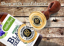 Load image into Gallery viewer, Naturise Organic Black Seed Oil (Nigella Sativa, Cumin Seed) Cold Pressed Non-GMO, 8 oz Glass Bottle Source of Essential Fatty Acids, Omega 3 6 9