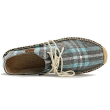 Load image into Gallery viewer, Alexis Leroy Checked Canvas Men Espadrilles New Blue 41 M EU / 7-7.5 M US