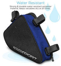 Load image into Gallery viewer, Aduro Sport Bicycle Bike Storage Bag Triangle Saddle Frame Pouch for Cycling (Blue)