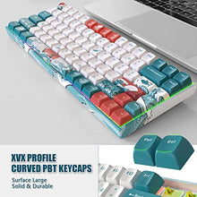 Load image into Gallery viewer, XVX M84 Wireless/Wired Mechanical Keyboard, Compact 84 Keys Hot Swappable Gaming Keyboard, N-Key Rollover RGB Backlit Custom Keyboard for Windows Mac PC Gamers(Coral Sea Theme, Gateron Yellow Switch)