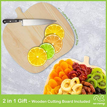 Load image into Gallery viewer, Christmas Gift Basket Holiday Mixed Dried Fruit & Nuts in Reusable Wooden Apple Tray + Ribbon (9 Assortments) Gourmet Food Bouquet Arrangement Platter, Birthday Care Package, Healthy Kosher Snack Box