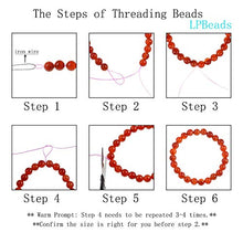 Load image into Gallery viewer, LPBeads 100PCS 8mm Blue Turquoise Gemstone Round Loose Beads for Jewelry Making with Crystal Stretch Cord