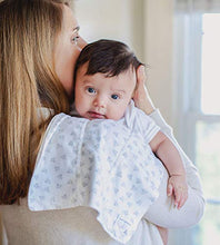 Load image into Gallery viewer, Burt's Bees Baby - 5 Pack of Burp Cloths, 100% Organic Cotton (1 Cloud, 1 Solid Color, 1 Honey Bee Print, 1 Stripe, 1 Alphabet Bee Print, Heather Grey)
