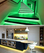 Load image into Gallery viewer, MINGER Led Strip Lights Kit, 32.8Ft RGB Light Strip with Remote, Controller Box and Support Clips for Room, Bedroom, Home, Kitchen Cabinet, Party Decoration 12V/3A Adapter, Non-Waterproof, 2x16.4Ft