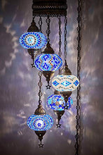 Load image into Gallery viewer, (Choose from 12 Designs) Turkish Moroccan Mosaic Glass Chandelier Lights Hanging Ceiling Lamps (XLarge-2)