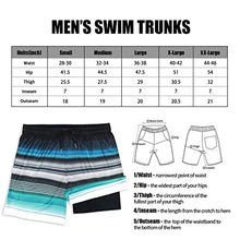 Load image into Gallery viewer, MILANKERR Spandex Swim Shorts for Men with Compression Liner,Men Bathing Suit with Boxer Brief Liner Compression(Blue Stripe,Small)