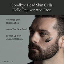 Load image into Gallery viewer, Lumin Exfoliating Rub for Men (1 oz) - Activated Charcoal Face Exfoliator Rub for Reducing Dullness, Dryness, Dark Spots, Blackheads, and Shaving Irritation - Achieve Your Best Look