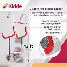 Load image into Gallery viewer, Kidde Fire Escape 2-Story Ladder, Escape Ladder, 13-Foot Anti-Slip Rungs, Rope Ladder