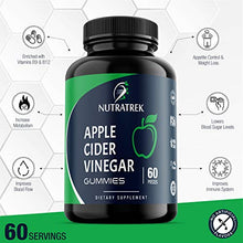 Load image into Gallery viewer, Organic Apple Cider Vinegar Gummies (60ct x 500mg) - Raw Unfiltered ACV with The Mother for Immunity, Detox, Digestion, Cleanse & Weight Loss. Vegan Alternative to ACV Capsules, Tablets & Pills